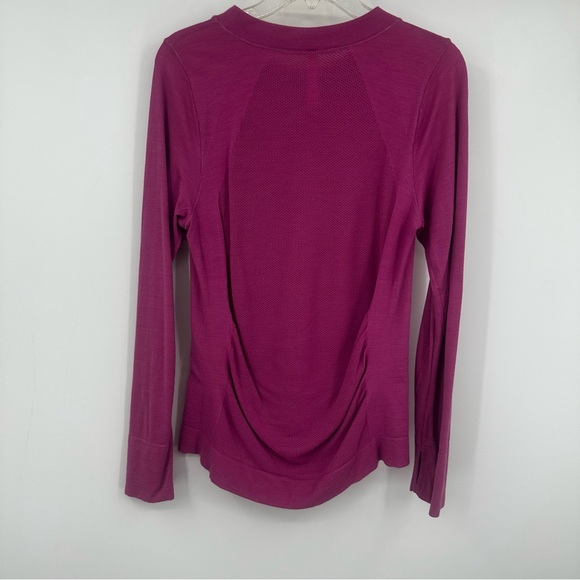 Athleta Fitted Long Sleeve Shirt Plum Pink Size XL | AF421 - Picture 5 of 6